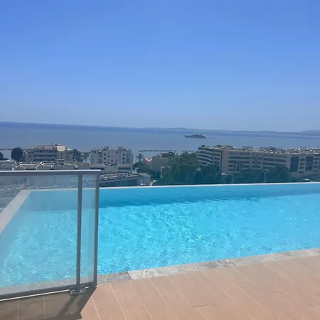 3 Pieces Cote D Azur Sea Side View Piscine Rooftop Apartament