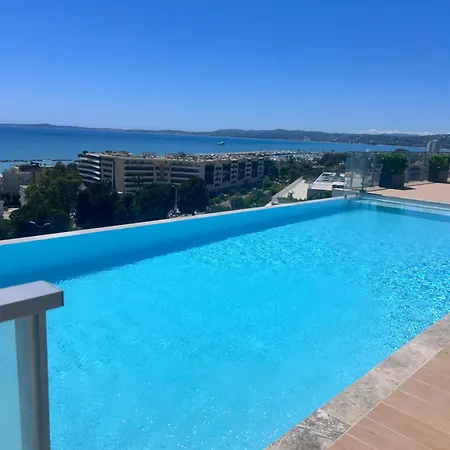 3 Pieces Cote D Azur Sea Side View Piscine Rooftop Apartamento